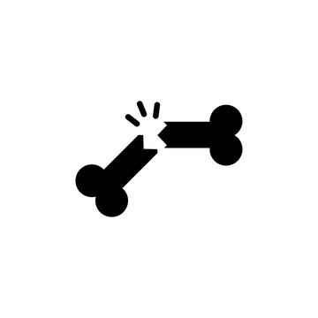 recommend clip art: Broken bone icon Isolated flat vector in outline