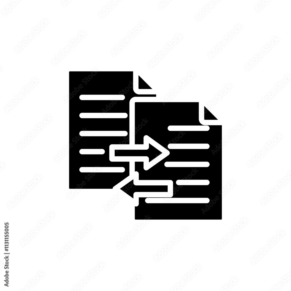 Poster compare icon isolated flat vector in outline