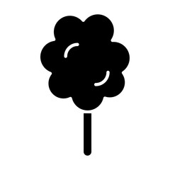 Cotton candy icon Isolated flat vector in outline