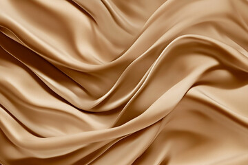 Obraz premium Smooth elegant light brown silk or satin texture can be used as an abstract background. Luxurious background design
