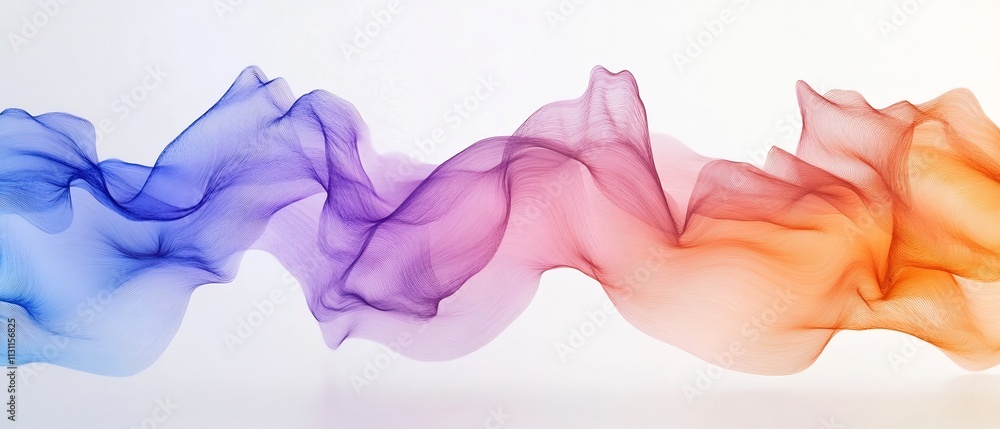 Poster fluid and energetic waveform visualizations of voice pitch transitions depicting the dynamic transfo