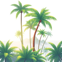 Fototapeta premium tropical island with palm trees