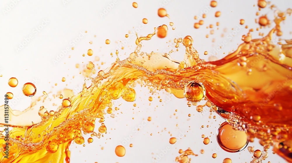 Aufkleber dynamic and captivating soda explosion with bold bubbles vibrant splashes and fluid movements on a c
