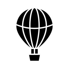 Obraz premium Hot air balloon icon Isolated flat vector in outline
