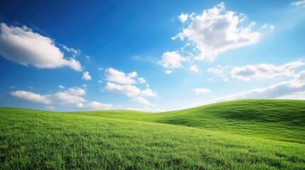 Obraz premium green grass and blue sky