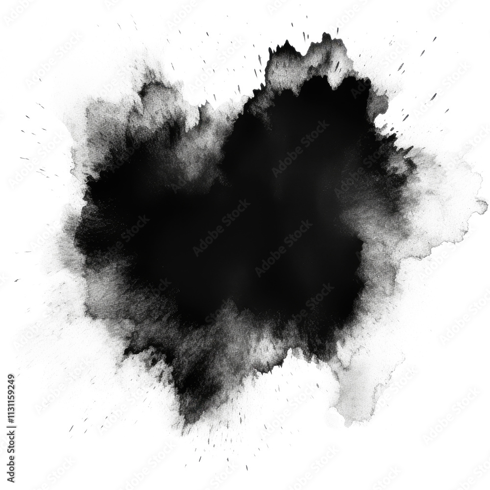 Aufkleber a dynamic black ink splash representing creativity and artistic expression in a visually striking ma