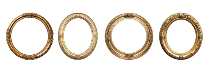 A collection of ornate vintage photo frames showcasing intricate designs and stylish displays for art.