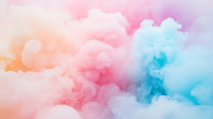 Fototapeta premium Gradient background featuring soft pastels, moving from pink to light blue for a dreamy atmosphere