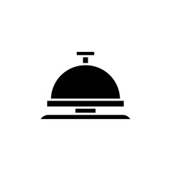 Fototapeta premium Reception bell icon Isolated flat vector in outline