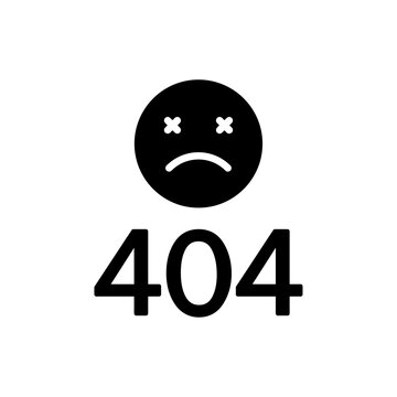 404 Error icon Isolated flat vector in outline