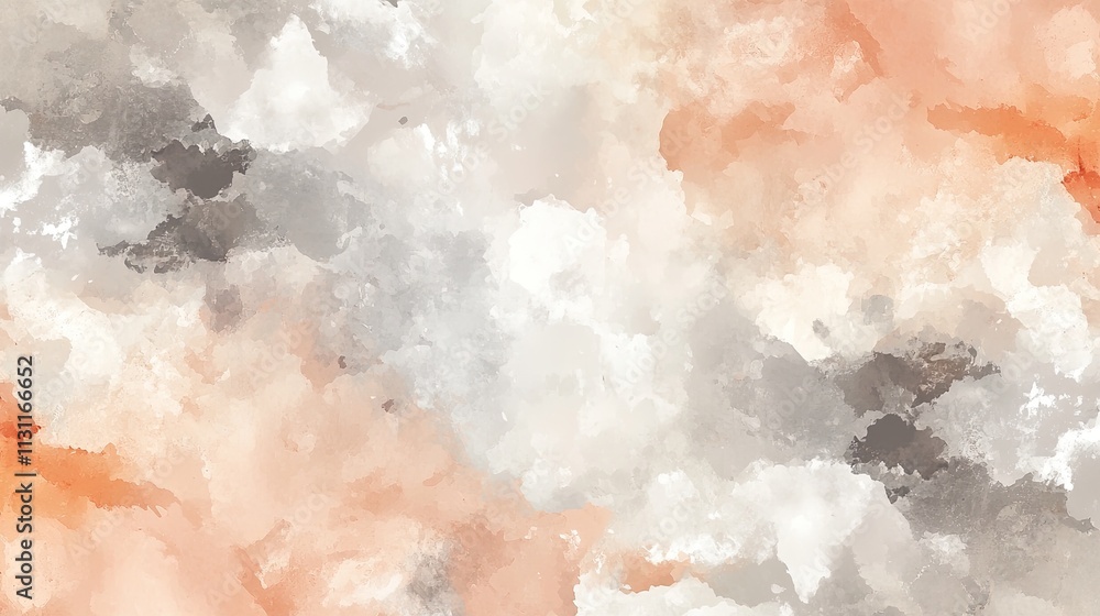 Poster Abstract design featuring overlapping layers in muted gradients, creating a sense of depth and serene beauty.