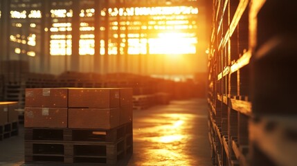 Inventory stock tracking with live alerts close up efficient logistics management ethereal overlay stock shelves