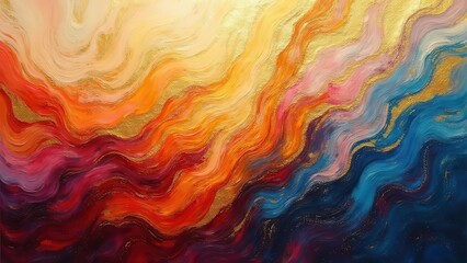 Fototapeta premium Abstract glitter streaks. Irrescent beam patterns interspersed with digital sparkle overlays, set against a fluctuating gradient background