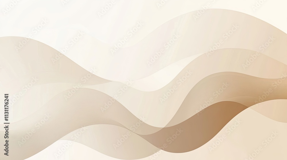 Poster neutral tones transitioning smoothly in a gradient from beige to soft gray, forming an elegant and c
