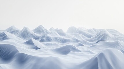 Fototapeta premium Snow landscape on white background 