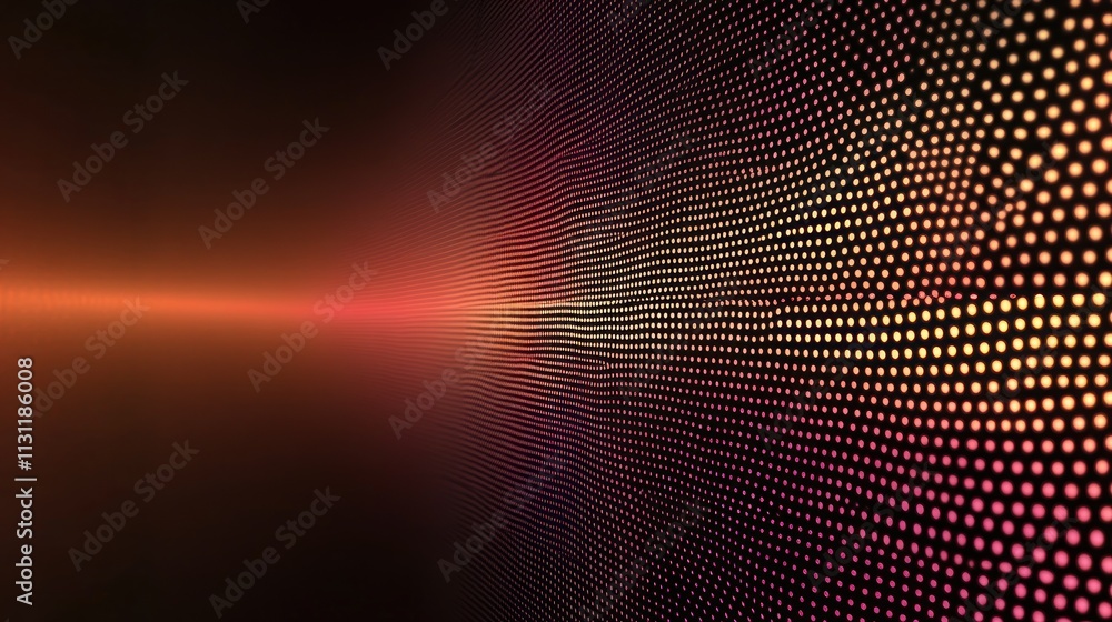 Poster Abstract digital pattern with gradient colors and dotted texture, suggesting depth and movement.