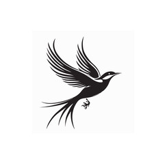 Fototapeta premium Flying swallow bird logo Vintage business design template vector illustration