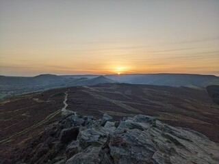 sunset in the mountains