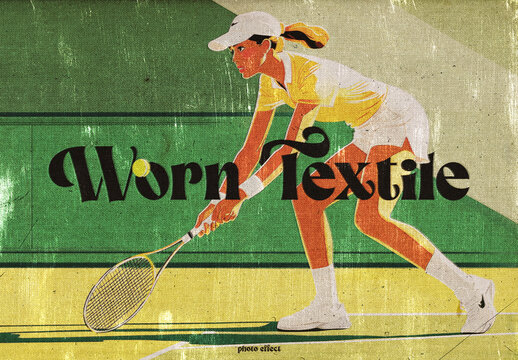 Worn Vintage Textile Photo Effect