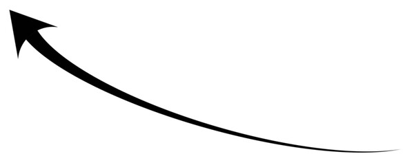 curved up arrow icon isolated on white background. Simple upward direction symbol. navigation, Progress, Positive growth design elements, PNG