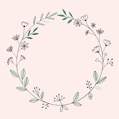 Fototapeta premium frame with flowers