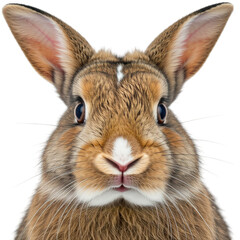 Obraz premium Hare isolated on transparent background png, portrait
