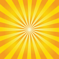 Yellow gradient sunburst background vector