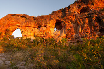 View of the Sun Arch (Arco do Sol) at Serras Gerais by the sunset - Almas, Tocantins