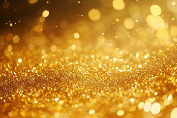  Radiant Gold Glitter Background: Perfect for Creating a Magical New Year and Christmas Atmosphere with Shimmering Lights and Festive Sparkle