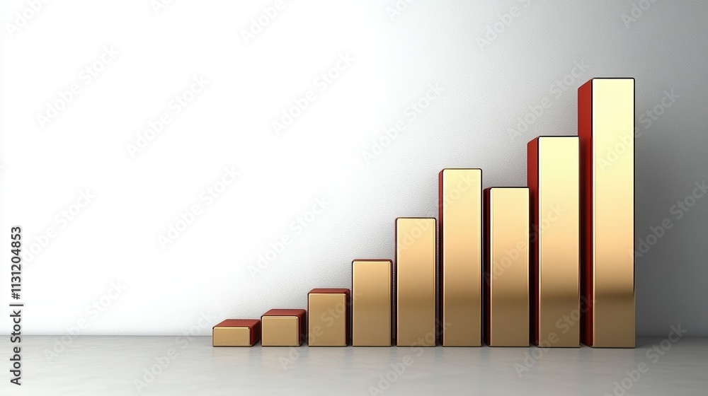 Poster growth and scalability represented by a 3d bar graph against a clean white background for business e
