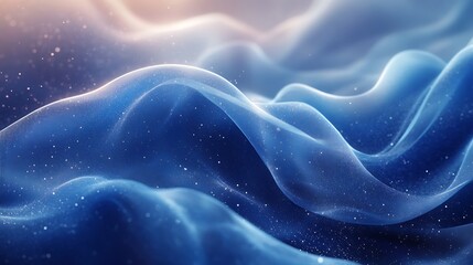 Obraz premium Ethereal ocean waves shine with golden highlights and dreamy blues photos