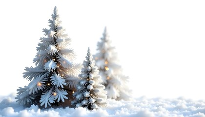 christmas tree with snow