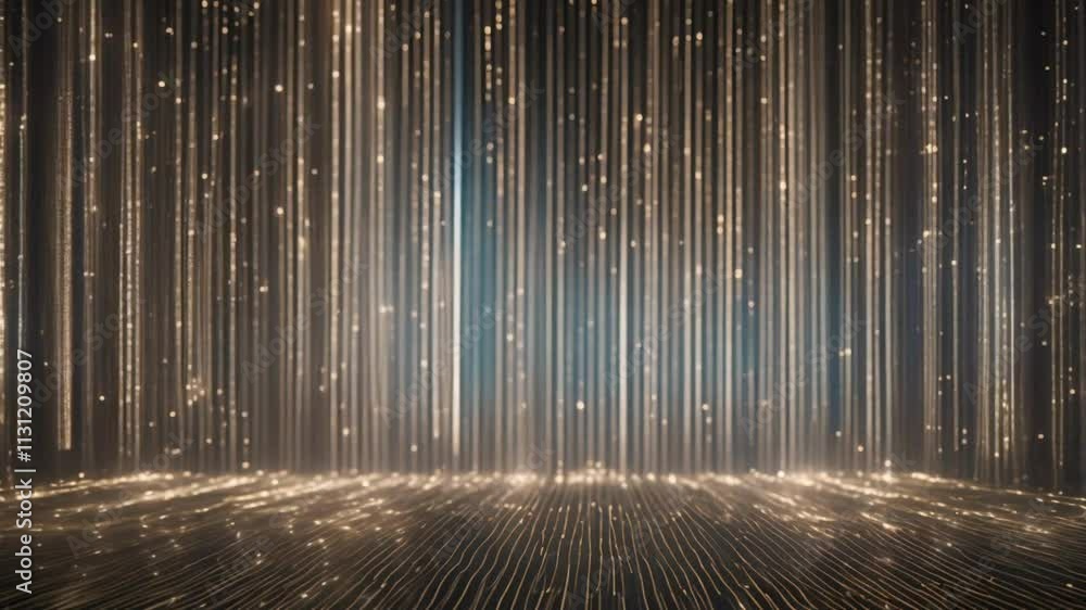 Poster shimmering digital cloud rotating with cascading lines of encrypted data in mesmerizing light backgr