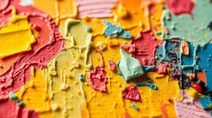 abstract colorful oil paint texture on the wall