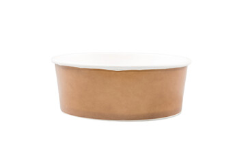 recycled cardboard cut brown paper cup isolated on white transparent png background