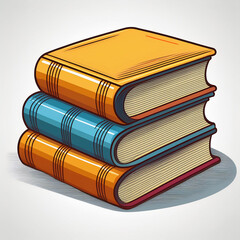 Set of books illustration