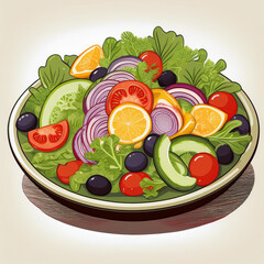 Salad with vegetables