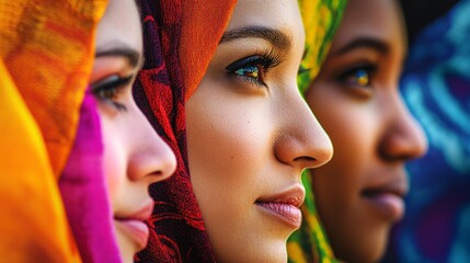 Obraz premium Celebrate cultural diversity and global unity through a kaleidoscope of vibrant images that showcase the beauty of multicultural societies and inclusive communities