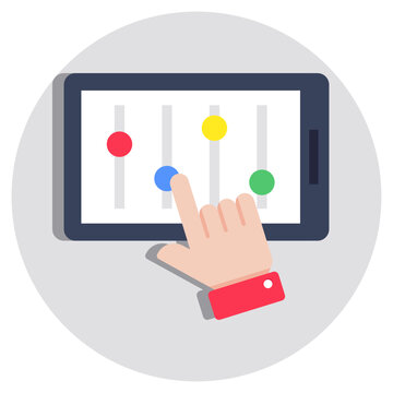 A beautiful design icon of online boxplot
