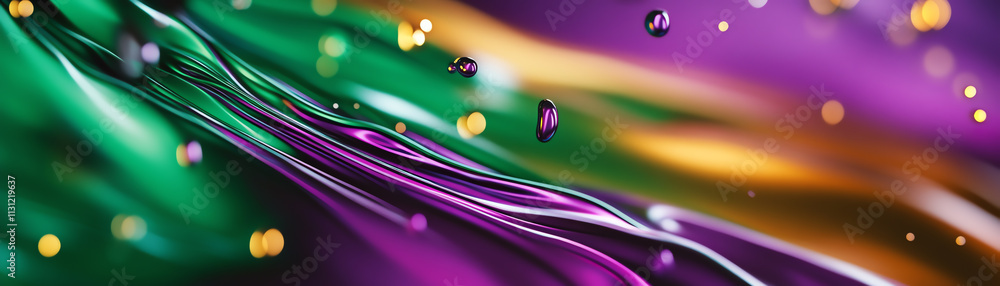 Poster abstract colorful waves with smooth gradients and sparkling lights in vibrant hues.