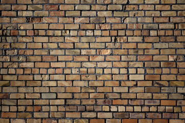 Fototapeta premium The photo shows a wall made of old bricks