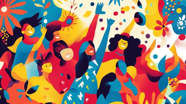 Create festive and celebratory visuals that capture the spirit of cultural celebrations, holidays, and festive occasions with colorful imagery that conveys joy, unity, and community