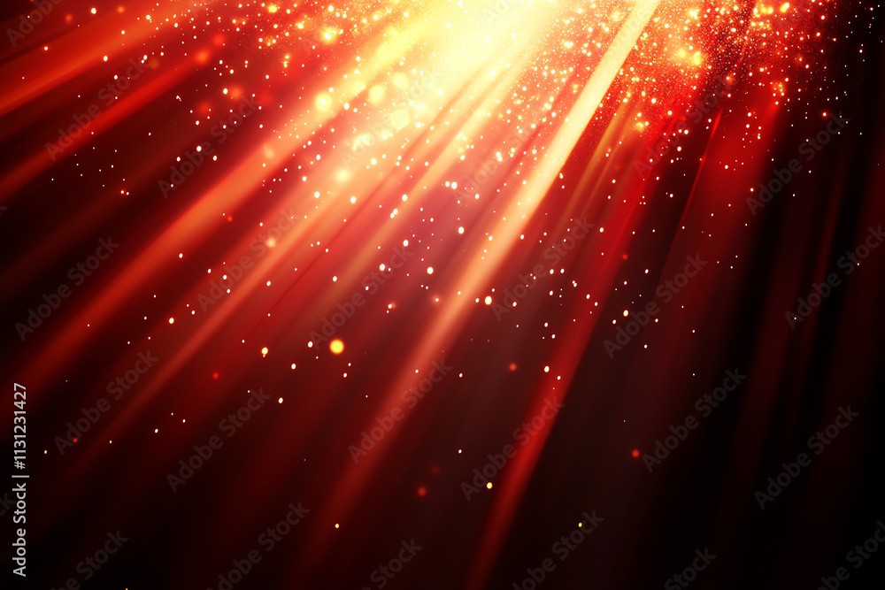 Aufkleber bright and vibrant light rays creating a dazzling background with sparkling particles.