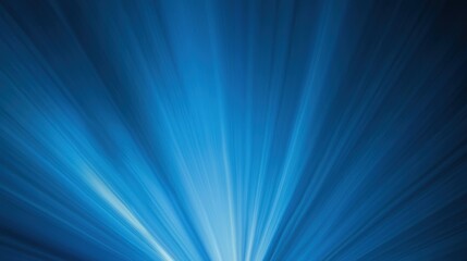 Fototapeta premium Vibrant Blue Light Rays Projecting from a Central Point in a Soft-Focused Background, Ideal for Abstract Art, Technology Themes, or Background Designs