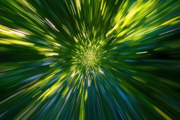 Abstract Teal and Green Swirling Waves