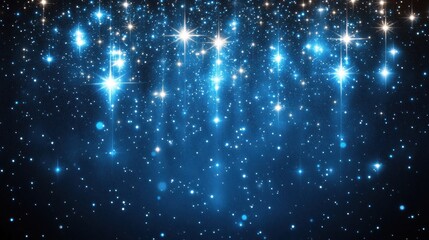 Obraz premium Sparkling Blue Starry Night Sky Background