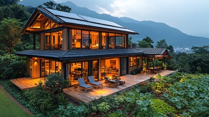 Obraz premium 53 Highlight organic and sustainable living practices with visuals that promote eco-friendly initiatives, renewable energy solutions, and environmentally conscious lifestyles