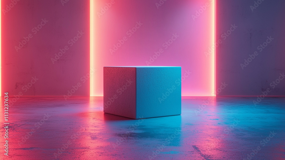 Poster dynamic ai generated art display futuristic studio visual content neon environment abstract viewpoin
