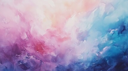 Fototapeta premium Soft pastel watercolor background, blending light pinks, blues, and purples for a dreamy, serene look