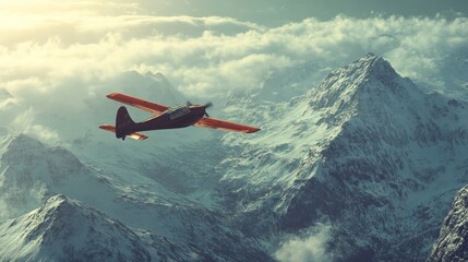 airplane above the clouds